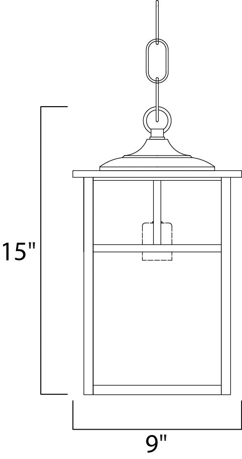 Image 2 Coldwater 1-Light Hanging Lantern - Black more views