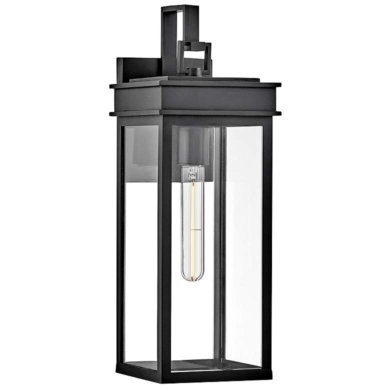Image 1 Cole 18 1/2" High Black Rectangular Outdoor Wall Light