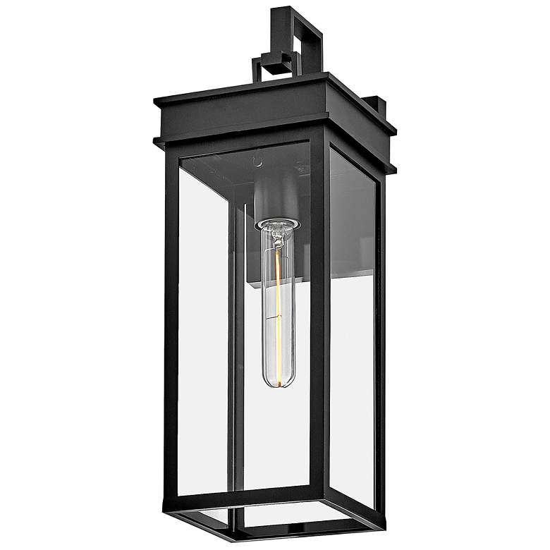 Image 4 Cole 18 1/2" High Black Rectangular Outdoor Wall Light more views