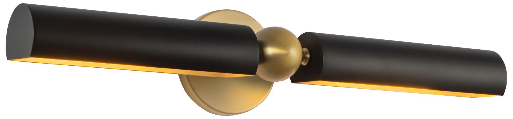Image 3 Cole 23-in Brushed Gold and Matte Black Wall/Picture Light more views
