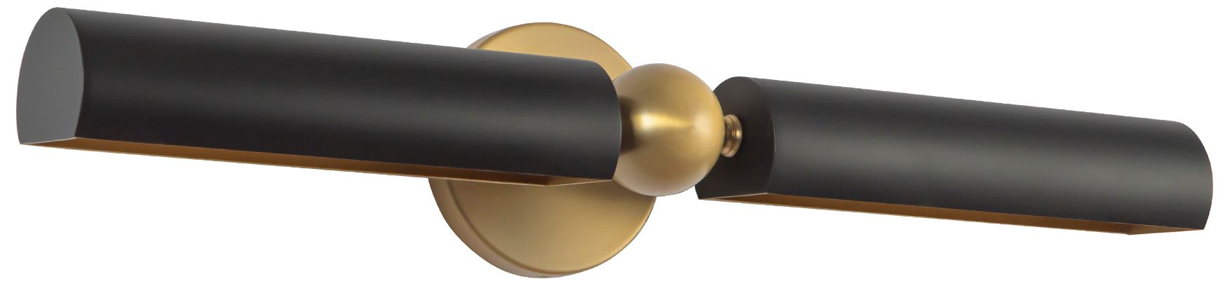 Image 4 Cole 23-in Brushed Gold and Matte Black Wall/Picture Light more views