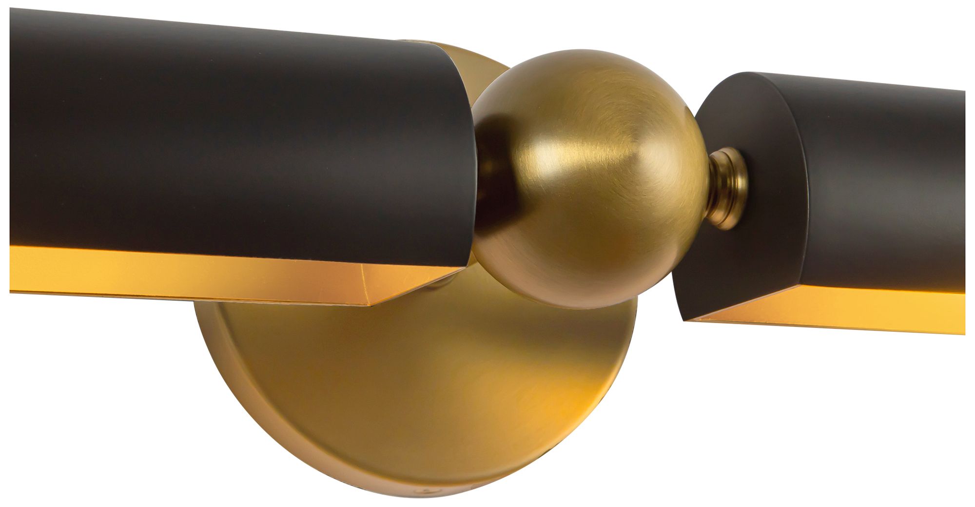 Cole 23-in Brushed Gold and Matte Black Wall/Picture Light