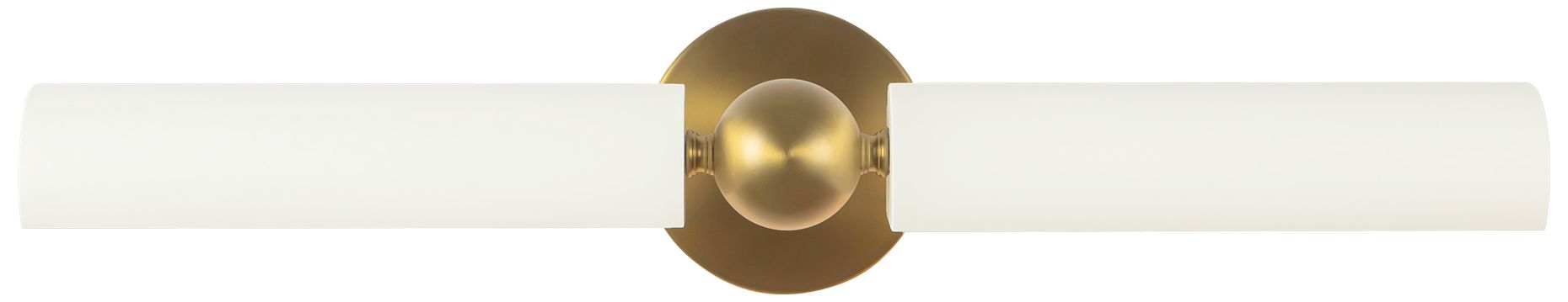 Image 2 Cole 23-in Brushed Gold and White Wall/Picture Light