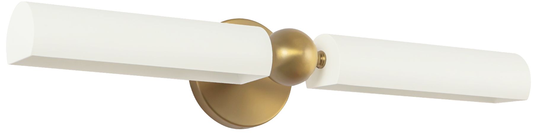 Image 4 Cole 23-in Brushed Gold and White Wall/Picture Light more views