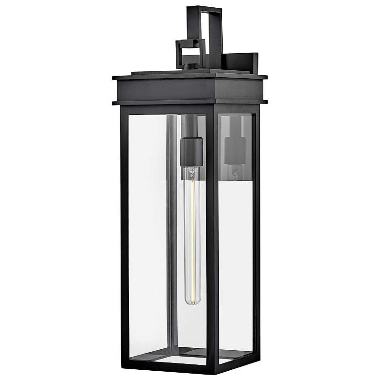 Image 1 Cole 25" High Black Rectangular Outdoor Wall Light