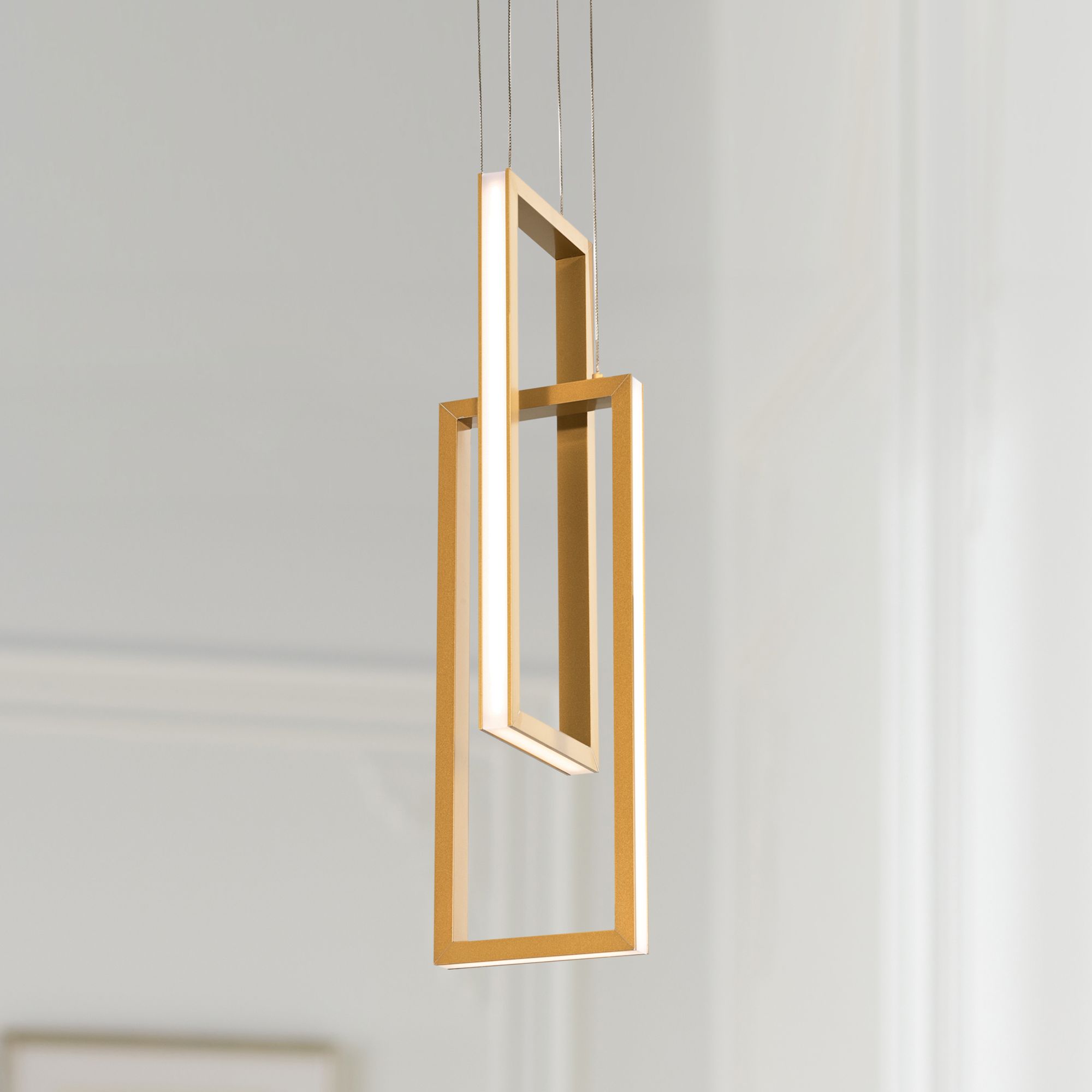 gold suspension light