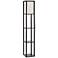 Cole 62 3/4" Black Finish 3-Shelf Organizer Etagere Floor Lamp