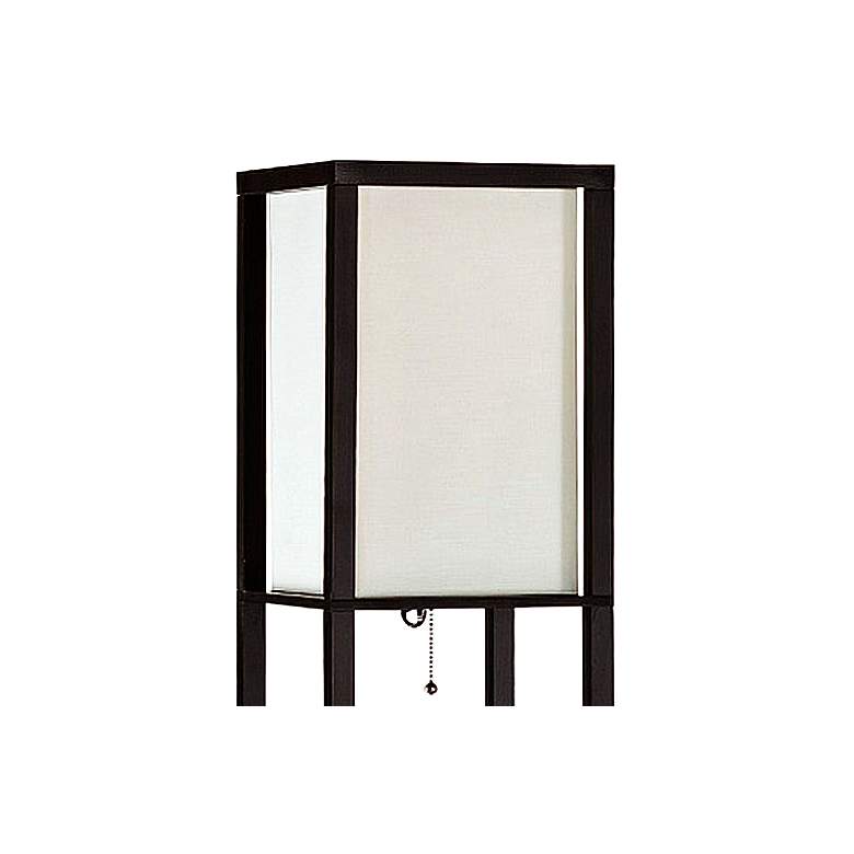 Image 3 Cole 62 3/4 inch Black Finish 3-Shelf Organizer Etagere Floor Lamp more views