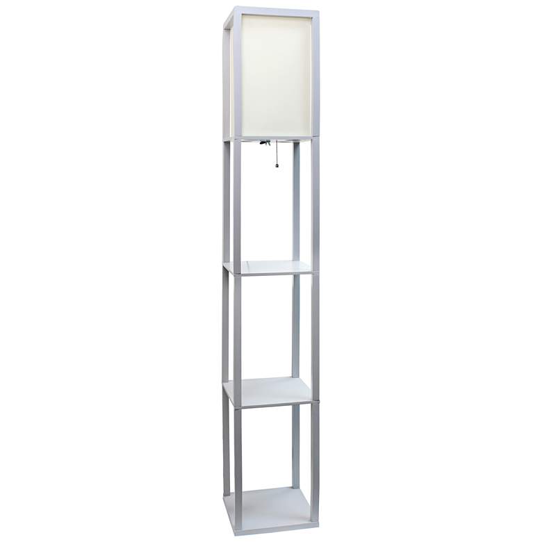 Image 2 Cole 62 3/4" Gray Etagere Organizer Shelves Floor Lamp