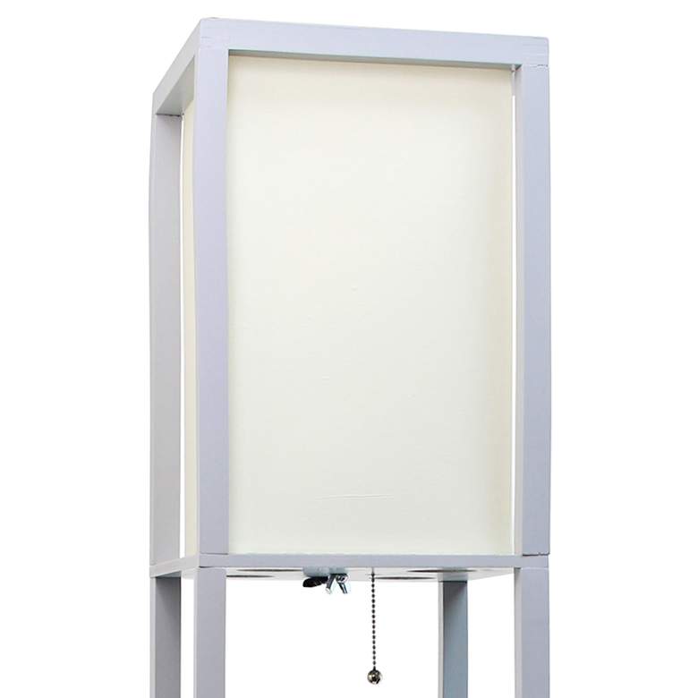 Image 3 Cole 62 3/4" Gray Etagere Organizer Shelves Floor Lamp more views