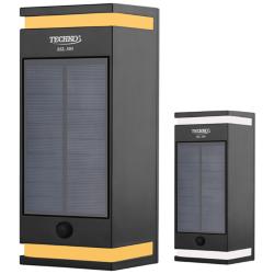 Cole 9 1/4&quot; High Black LED Dual Direction Solar Wall Light