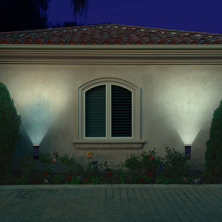 Image 5 Cole 9 1/4" High Black LED Single Direction Solar Wall Light more views