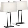 Watch A Video About the Cole Black Metal Table Lamps with USB Port Set of 2