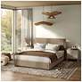 2_Cole Light Brown Upholstered Queen Platform Bed With 4 Side Drawers more views