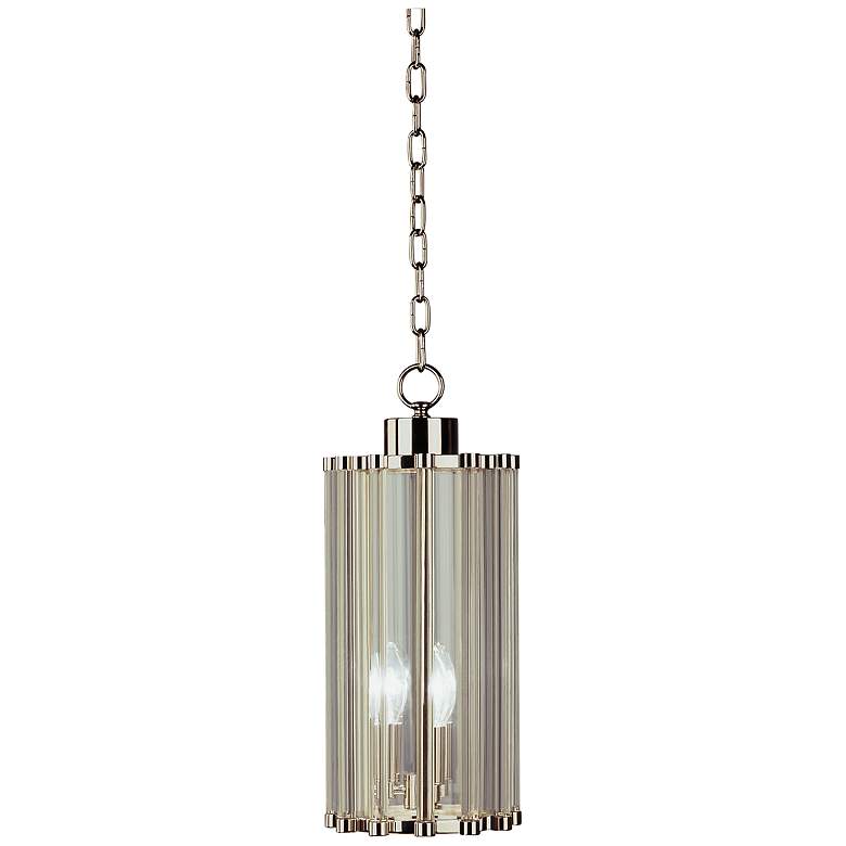 Image 1 Cole Polished Nickel Glass Rod Pendant Chandelier