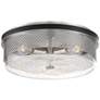 Cole&#39;s Crossing 15"W Brushed Nickel 3-Light Ceiling Light