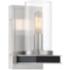 Cole's Crossing 8 1/4" Nickel Seeded Glass Candelabra Wall Sconce
