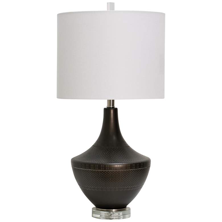 Image 1 Coleford Dark Bronze Metal Vase Table Lamp