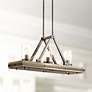 Colerne 35 3/4"W Classic Pewter 6-Light Linear Pendant