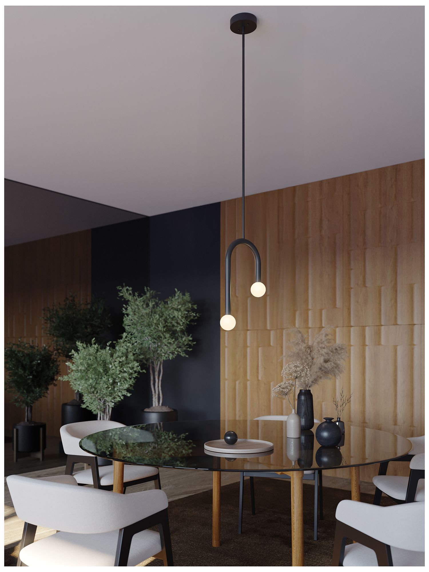 Image 4 Colette 12" Wide Black LED Pendant more views