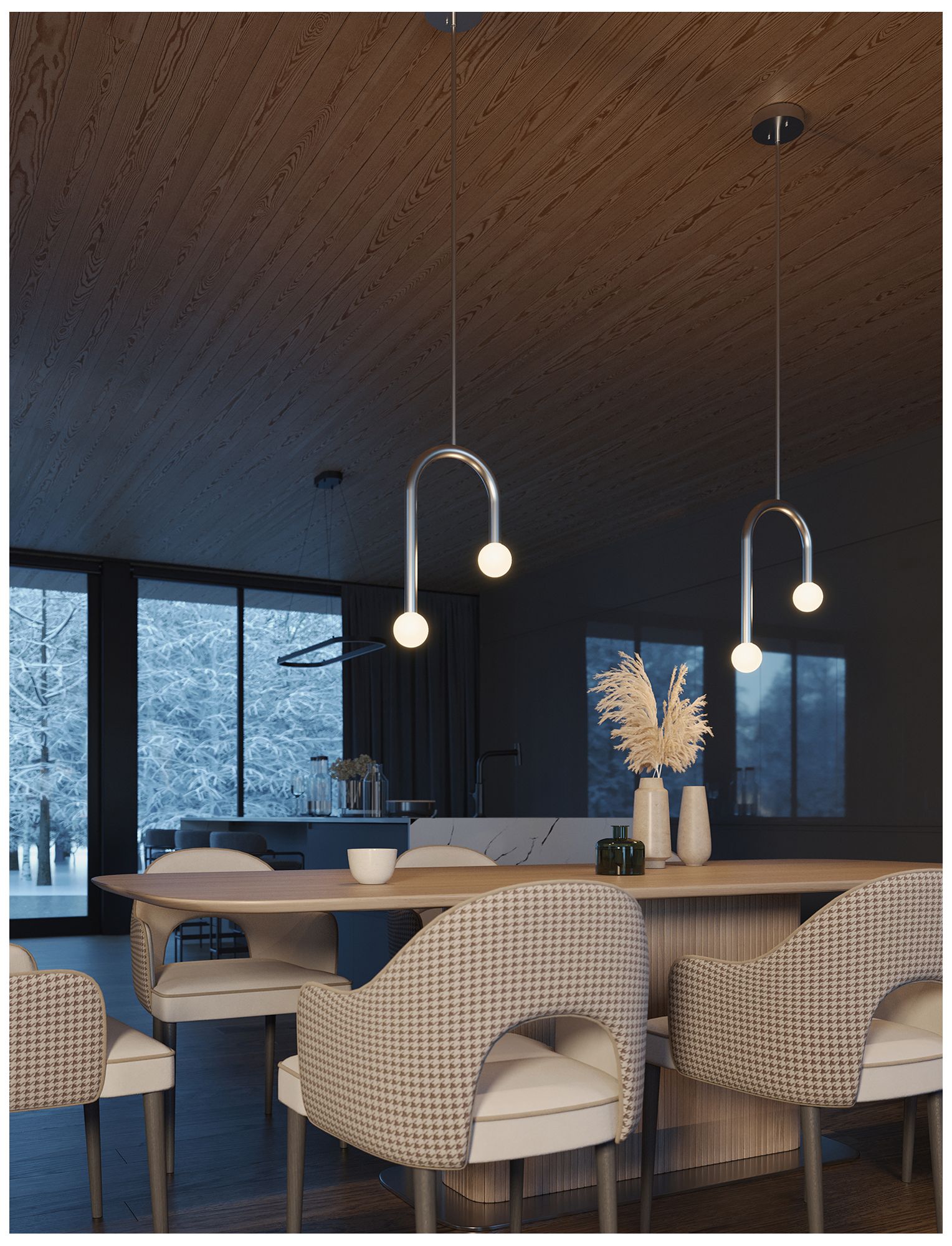Image 4 Colette 12" Wide Polished Chrome LED Pendant more views