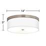 Colette 14" Wide Giclee Glow Flushmount Ceiling Light