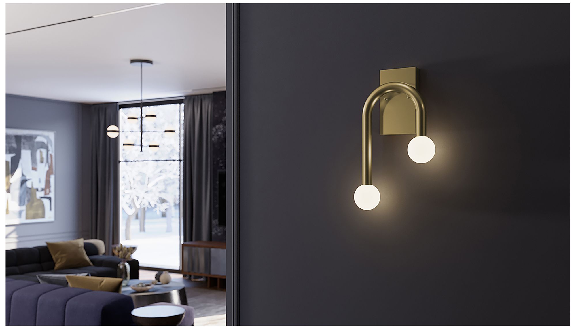 Image 4 Colette 17" High Light Antique Brass LED Wall Sconce more views