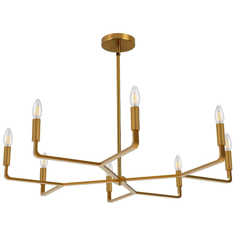 Image 2 Colette 32" Wide 8 Light Aged Brass Chandelier