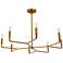 Colette 32" Wide 8 Light Aged Brass Chandelier