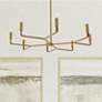 1_Colette 32" Wide 8 Light Aged Brass Chandelier