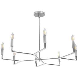Image1 of Colette 32" Wide 8 Light Polished Chrome Chandelier