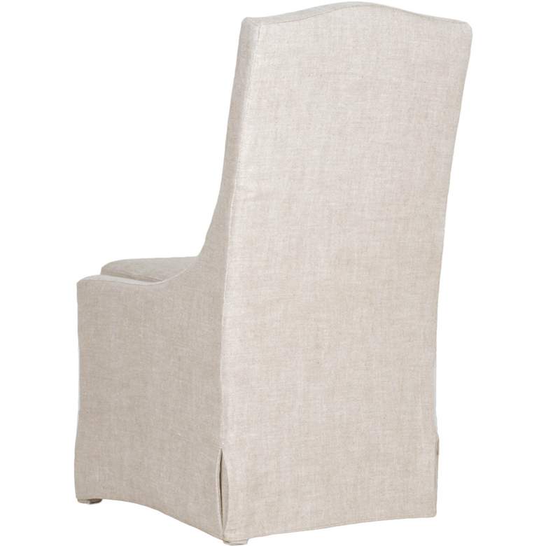 Image 5 Colette 41 inch High Bisque French Linen Dining Chairs Set of 2 more views