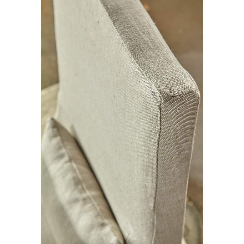 Image 7 Colette 41" High Bisque French Linen Dining Chairs Set of 2 more views