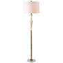 Colette 69" Ivory and Brass Floor Lamp