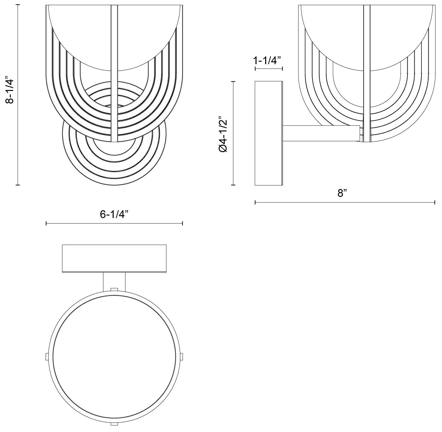Image 5 Colette 8 1/4" High Urban Bronze LED Wall Sconce more views