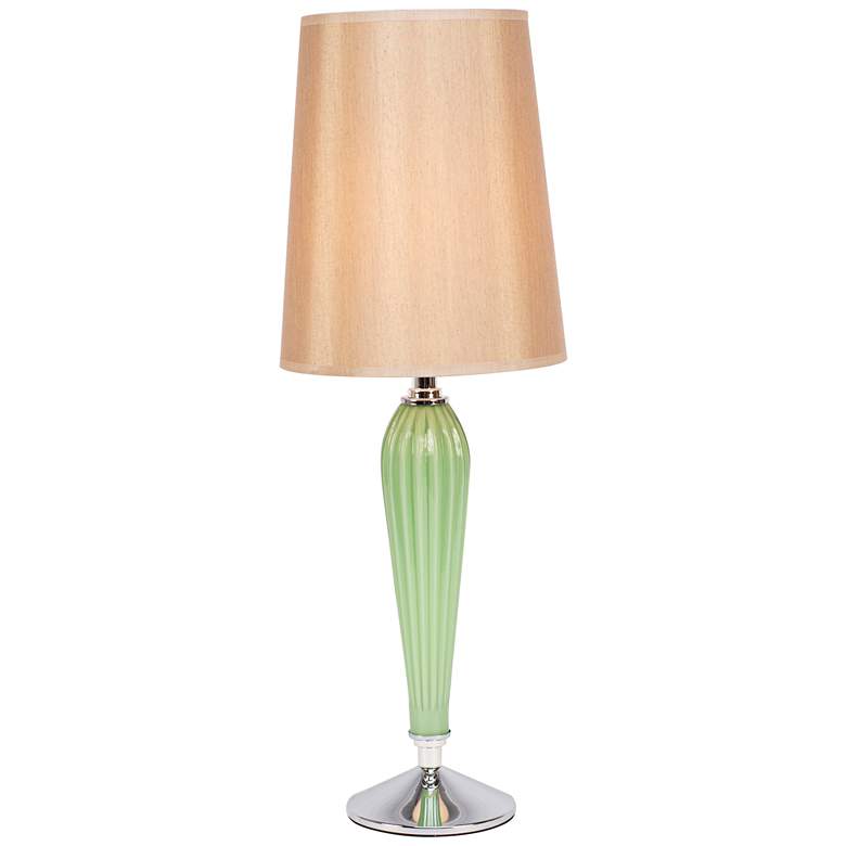 Image 1 Colette Apple Glass Table Lamp with Croissant Glow Shade
