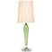 Colette Apple Glass Table Lamp with Eggshell Silk Shade