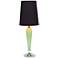 Colette Apple Glass Table Lamp with Metallic Black Shade