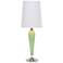 Colette Apple Glass Table Lamp with White and Silver Shade