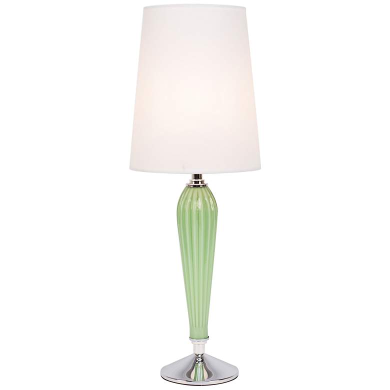 Image 1 Colette Apple Glass Table Lamp with White Parchment Shade