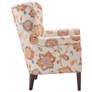 Thumbnail3 of Colette Cream and Morroco Wood Accent Chair more views