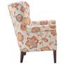 Colette Cream and Morroco Wood Accent Chair