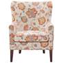 Thumbnail4 of Colette Cream and Morroco Wood Accent Chair more views