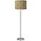 Colette Giclee Lamp Shade on Modern Brushed Nickel Garth Floor Lamp