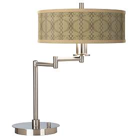 Image1 of Colette Giclee Shade Modern Swing Arm LED Desk Lamp