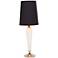 Colette Milk Glass Table Lamp with Black and Gold Shade
