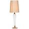 Colette Milk Glass Table Lamp with Croissant Glow Shade