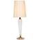 Colette Milk Glass Table Lamp with Eggshell Silk Shade