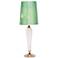 Colette Milk Glass Table Lamp with Faux Bois Kelly Shade