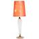 Colette Milk Glass Table Lamp with Faux Bois Paprika Shade